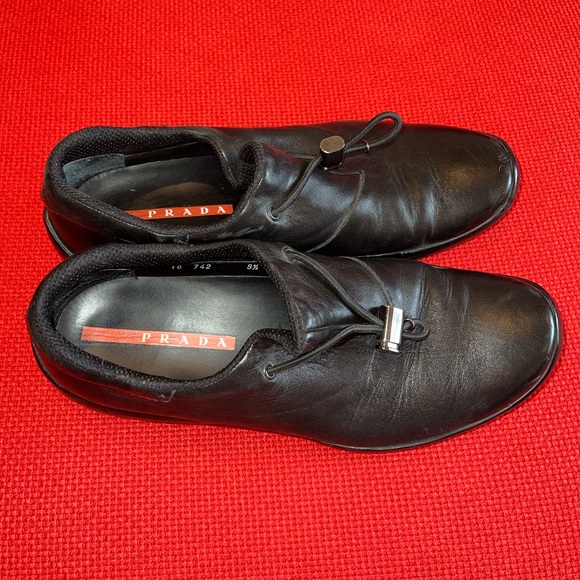 VINTAGE Prada Leather Loafers - Picture 2 of 8